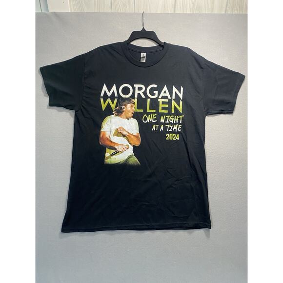 Morgan Wallen One Night at a Time 2024 Tour T Shirt Black Large Country Music - Picture 1 of 6
